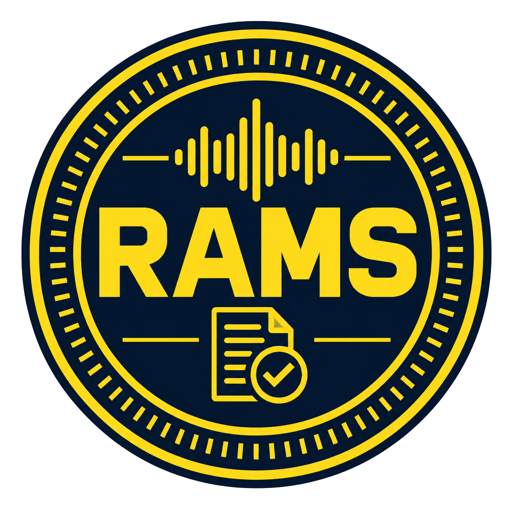 RAMS official report badge